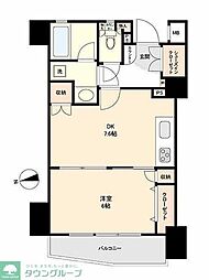 グランドパーク池尻大橋 1DKの間取図画像