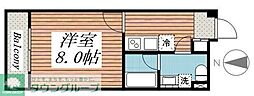 LUCENT COURT 代々木上原 1Kの間取図画像