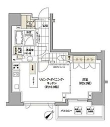 パークハビオ渋谷 1LDKの間取図画像