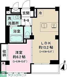 錦邸南麻布 1LDKの間取図画像
