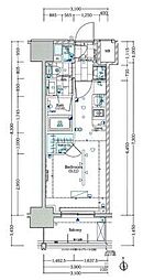 ザ・パークワンズ芝公園 ワンルームの間取図画像