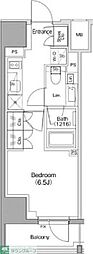 TheParkhabio南大井 1Kの間取図画像