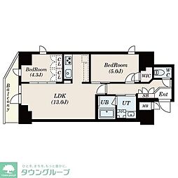 S-RESIDENCE駒沢大学駅前 2LDKの間取図画像