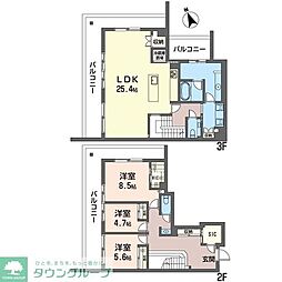 シャーメゾンステージ柿の木坂 3LDKの間取図画像