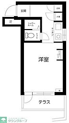 ラミアール都立大 ワンルームの間取図画像