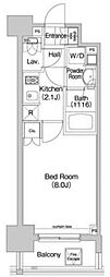 コンフォリア三田EAST 1Kの間取図画像