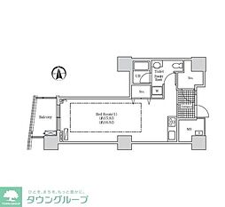 アクティ汐留 1Kの間取図画像