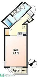 joie大崎 ワンルームの間取図画像