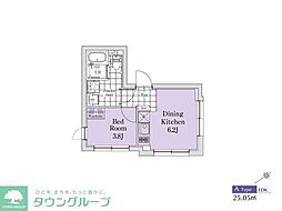 EXAM三軒茶屋2 1DKの間取図画像