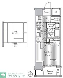 MUSEE南麻布 1Kの間取図画像