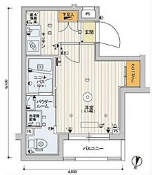 SKYCOURT渋谷北参道 1Kの間取図画像