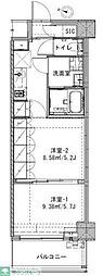 crealpremier明大前 1LDKの間取図画像