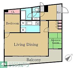 ライオンズマンション赤坂 2LDKの間取図画像