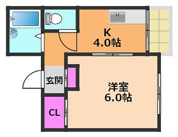 FLAT34茨木 ｜大阪府茨木市新和町(賃貸マンション1K・3階・25.73㎡)の写真 その2