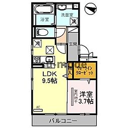 EXPOGarden 3階1LDKの間取り