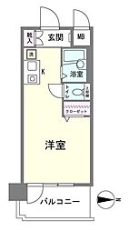いづみニッテイ・ハイツ北新宿 ワンルームの間取図画像