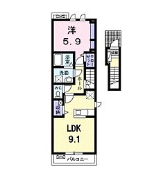 スカイローズガーデン 1LDKの間取図画像