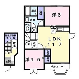 エピナールB 2LDKの間取図画像