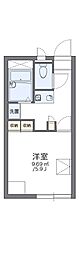 レオパレスKM 1Kの間取図画像