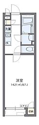 CLEINOフォレスト早坂 1Kの間取図画像