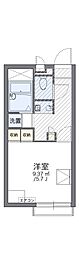 レオパレスバロン2 1Kの間取図画像