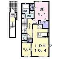 メゾン　ヴィオラ 201 ｜ 埼玉県行田市藤原町２丁目37-1（賃貸アパート1LDK・2階・51.64㎡） その2