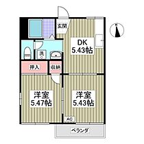 エルメゾン月見　B 201 ｜ 埼玉県熊谷市月見町１丁目131（賃貸アパート2DK・2階・35.34㎡） その2