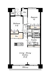 サーパス千歳町通り 2LDKの間取図画像