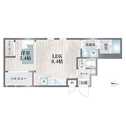 名古屋市北区城東町5丁目アパート 1LDKの間取図画像