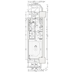 エステムコート名古屋ライブゲート 1Kの間取図画像