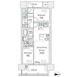 GRANPASEO丸の内 2LDKの間取図画像