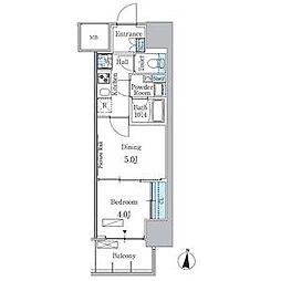 PARKAXIS名古屋山王一丁目 1DKの間取図画像