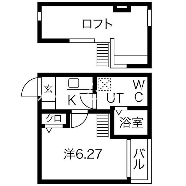 ビルーチェB 202｜愛知県名古屋市中川区野田１丁目(賃貸アパート1K・2階・20.37㎡)の写真 その2