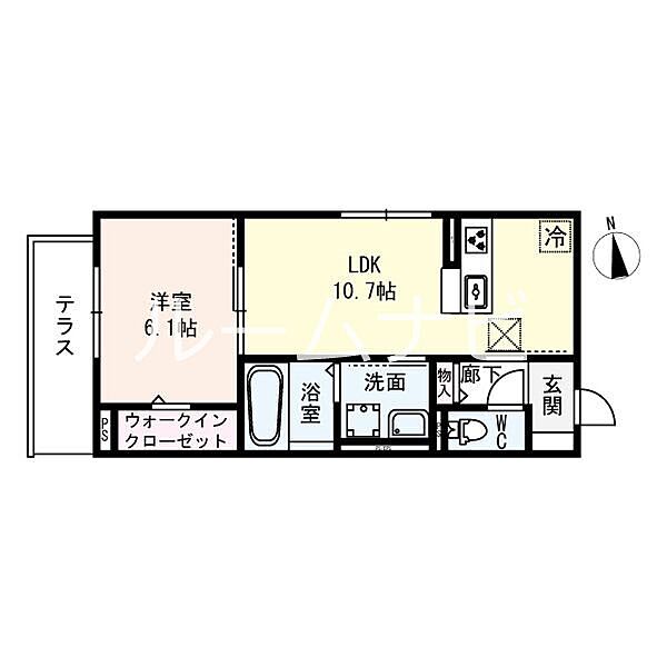 D-room名駅D棟 203｜愛知県名古屋市中村区太閤１丁目(賃貸アパート1LDK・2階・41.96㎡)の写真 その2