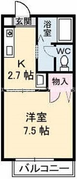 セフィーラ ｜岡山県倉敷市日吉町(賃貸アパート1K・1階・24.81㎡)の写真 その2