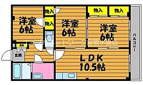 岡山県倉敷市新田2423-1（賃貸マンション3LDK・3階・57.00㎡） その2