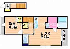 岡山県倉敷市西中新田318-4（賃貸アパート1LDK・2階・40.74㎡） その2