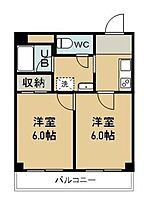 岡山県倉敷市松島1128-5（賃貸マンション2K・3階・34.00㎡） その2