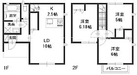 岡山県倉敷市日ノ出町1丁目10-18（賃貸タウンハウス3LDK・1階・68.73㎡） その2