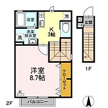 岡山県倉敷市白楽町110-8（賃貸アパート1K・2階・35.33㎡） その2