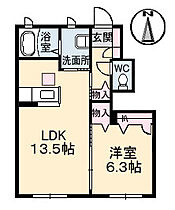 岡山県倉敷市中畝8丁目8-18（賃貸アパート1LDK・1階・46.59㎡） その2