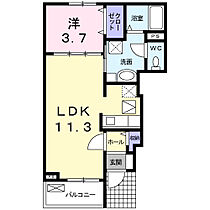 岡山県倉敷市北畝2丁目7-36-5（賃貸アパート1LDK・1階・37.13㎡） その2