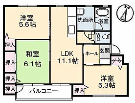 岡山県倉敷市鳥羽23（賃貸アパート3LDK・1階・63.01㎡） その2