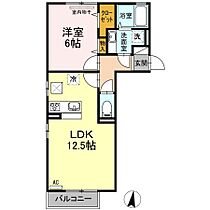 岡山県倉敷市児島上の町2丁目1-86（賃貸アパート1LDK・1階・43.74㎡） その2