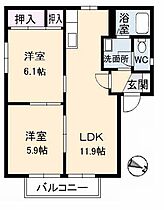 岡山県倉敷市児島下の町10丁目376-16（賃貸アパート2LDK・2階・50.90㎡） その2