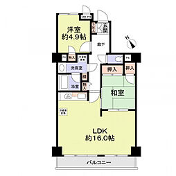 ライオンズマンション東浦和 2LDKの間取り