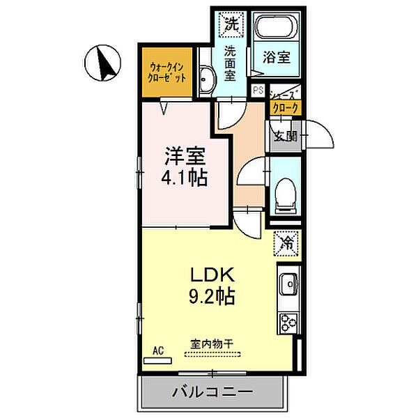 フォーチュン　ウェル　エフ ｜京都府京都市伏見区深草大亀谷大山町(賃貸アパート1LDK・2階・35.21㎡)の写真 その2