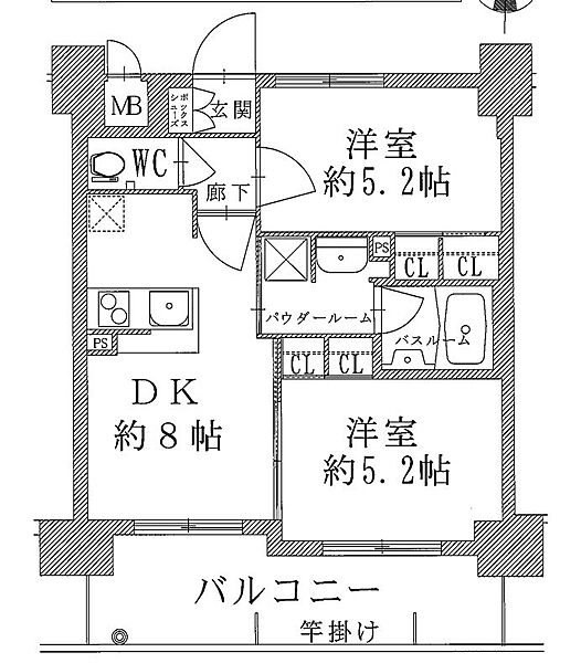 エステムプラザ京都御所ノ内レジア ｜京都府京都市下京区七条御所ノ内北町(賃貸マンション2DK・7階・40.74㎡)の写真 その2