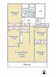 間取図画像 3SLDK