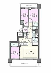 クリオ福住ガーデンマークス 3LDKの間取図画像